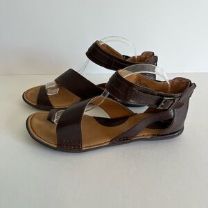 BOC Brown Gladiator Ankle Closure Size 11 M Sandals
